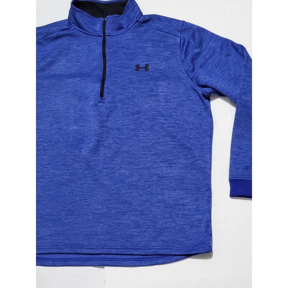 (#30) Under Armour Cold Gear 1/4 Zip Pullover Sweatshirt Mens XL Blue Loose